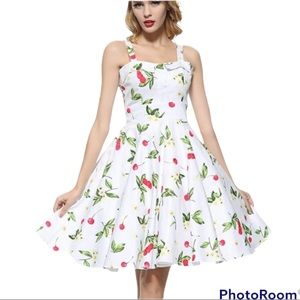 Maggie Tang Cherry Rockabilly 50s Retro Pin-up Dress